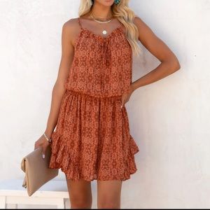 Vici ruffle mini dress